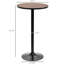 Table de bistro rustique industrielle - H 42 po avec grain de bois et base en métal pour différents espaces