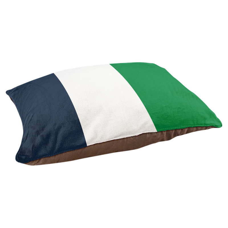 Coussin Golden State, Grand (l 40 po x P 30 po x H 6,5 po), Bleu / vert