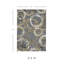 Tapis 5 x 7, motif rond abstrait, velours de 13 mm, moyen, gris, brun-2046344422
