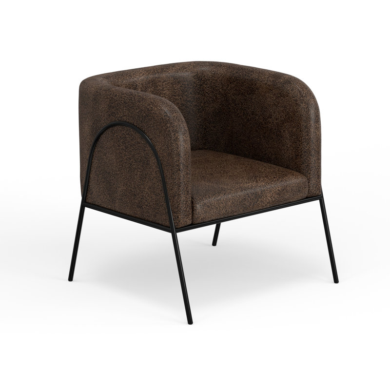 Fauteuil Thurmond, Similicuir hickory