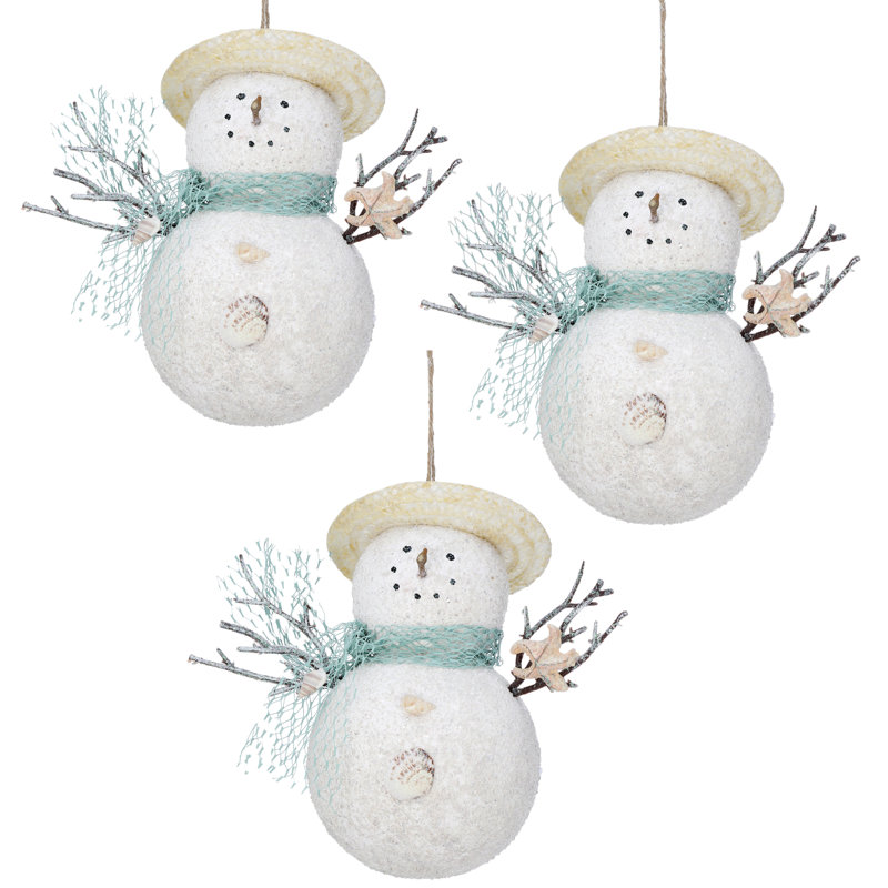 Ornements 7 po bonhomme de neige côtier