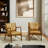 Genuine Leather Upholstered Tufted Accent Armchair With Solid Wood Frame-1781238181