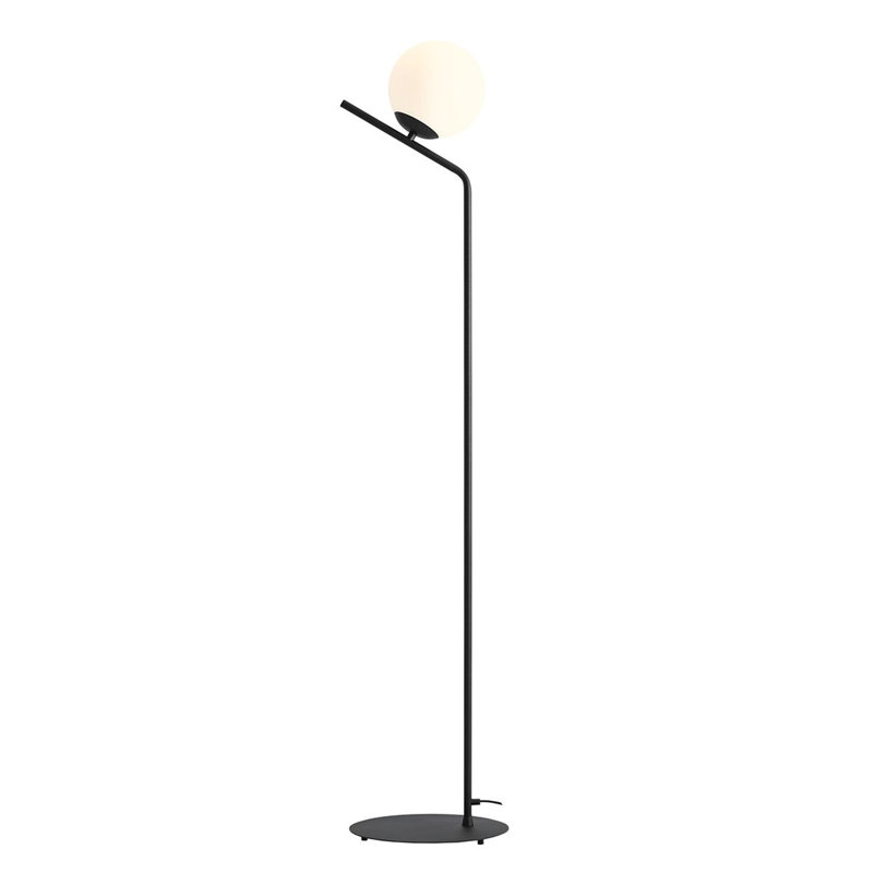 Putnam 161cm Swing Arm Floor Lamp, Black