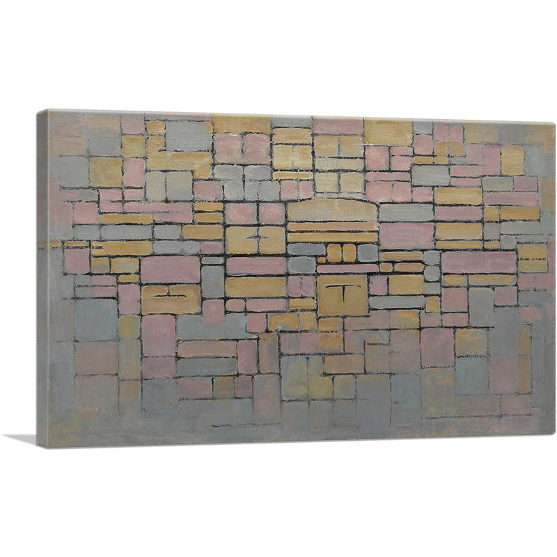 "Composition No. V" par Piet Mondrian, reproduction d'art sur toile tendue, H 12 po x l 18 po x 1,5 po