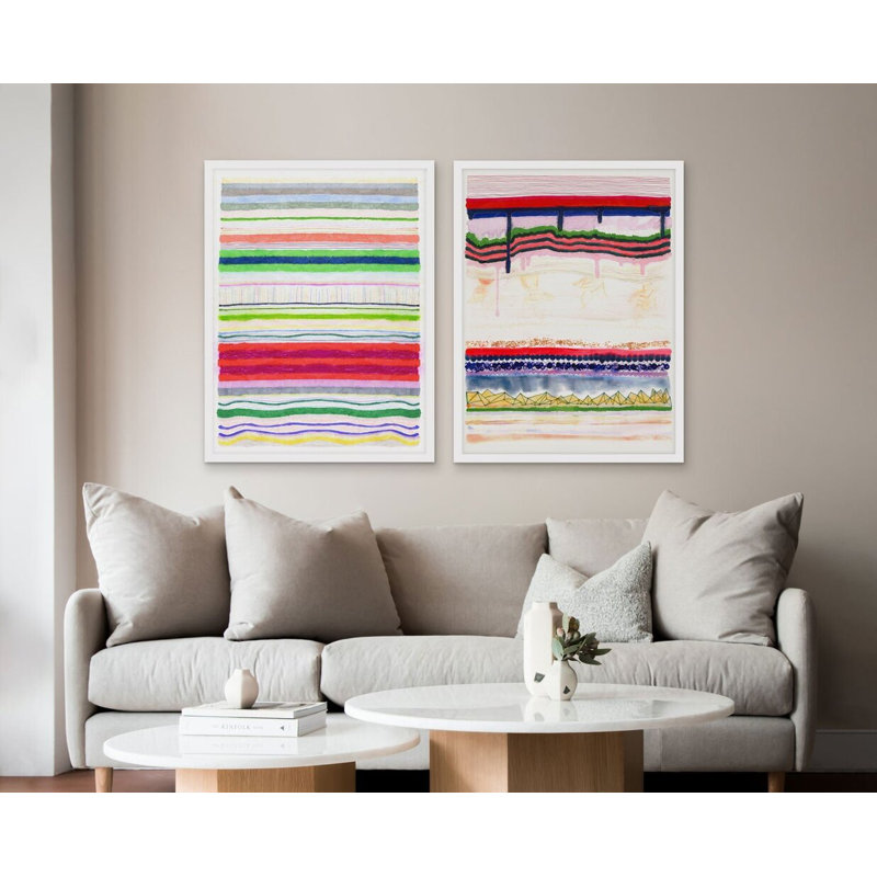 Sapphire Drip By Kristi Kohut, White Wood, 30" H x 40" W