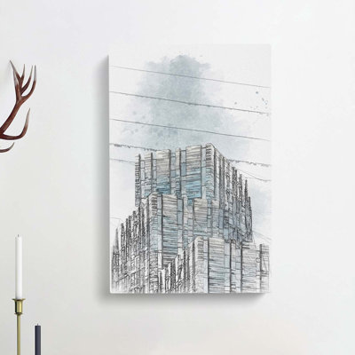 Sketching The Architecture Vol.9 - Wrapped Canvas Print