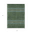 Tapis intérieur / extérieur tribal lavable vert olive et bleu 5 pi x 8 pi