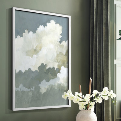 «Big Clouds I», reproduction encadrée - bois massif