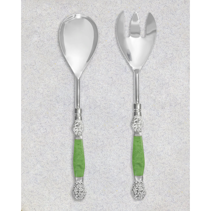 Davinder Stainless Steel Salad Servers