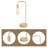 Lampe de table avec cadre doré et base en bois