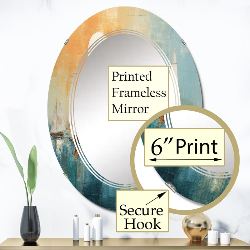 Miroir bateau abstrait, 36 po x 24 po