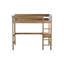 Lit mezzanine simple en bois d'hévéa avec bureau et rangement polyvalent - répondez à vos besoins