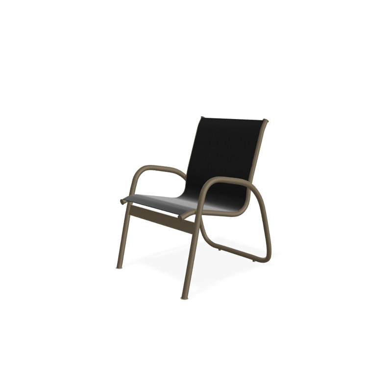 Fauteuil de patio Gardenella, Noir 5D Sunbrella®, Bois de plage texturé