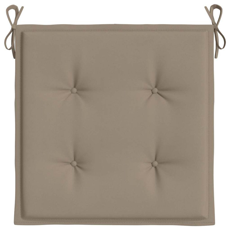 Outdoor Seat Cushion, 15.7" x 15.7" x 1.2", Taupe