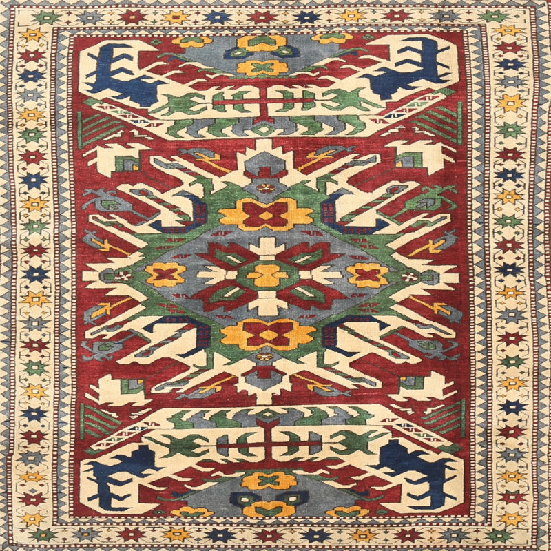 Southwestern Indoor Rug, Square 3'