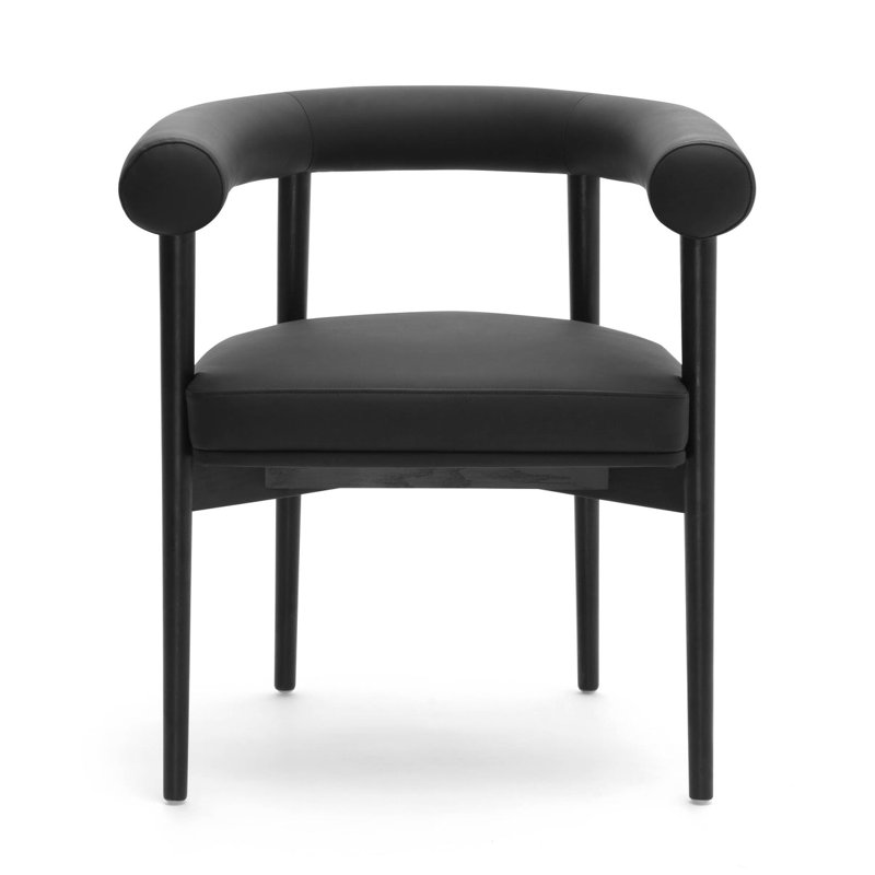 Chaise en cuir Ruth Performance, Noir, Noir