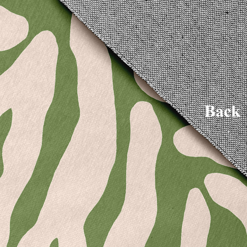 Tapis vert / beige tissé à la machine Cervin, Rectangle 2 pi x 3 pi