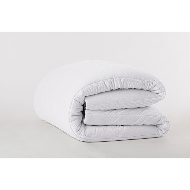 White Soft Cooling Down Alternative Twin Comforter with Corner Tabs