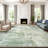 Modern Abstract Non Slip Washable Area Rug(Green)-221507575