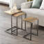 Andris 3PC Rectangular C-Shaped Nesting Tables