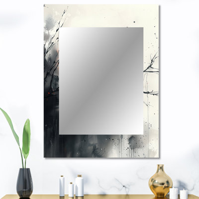 «Crimson Cardinal Bird I», miroir mural décoratif, art moderne imprimé en métal