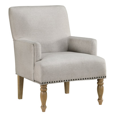 Beige Chair - Pocket Coil Springs, 27.43 In Product Width Exquisite Arm Upholstery & Foam Fill