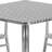 Amadea Square Aluminum Dining Table and 4 Slat Back Chairs Set-1688283692-1688283856
