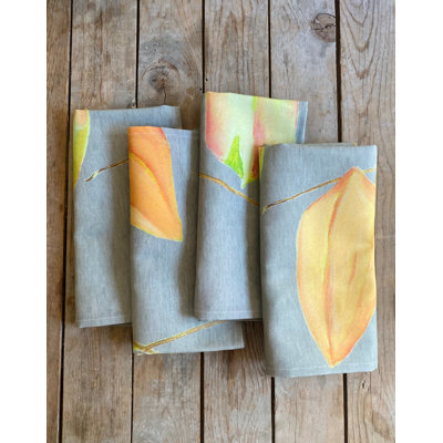Cotton Blend Floral Square Napkin