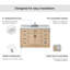 Meuble-lavabo simple en bois massif 54 po avec lavabo en marbre Carrara de 1,5 po Thornaby-1440521707-1419856120