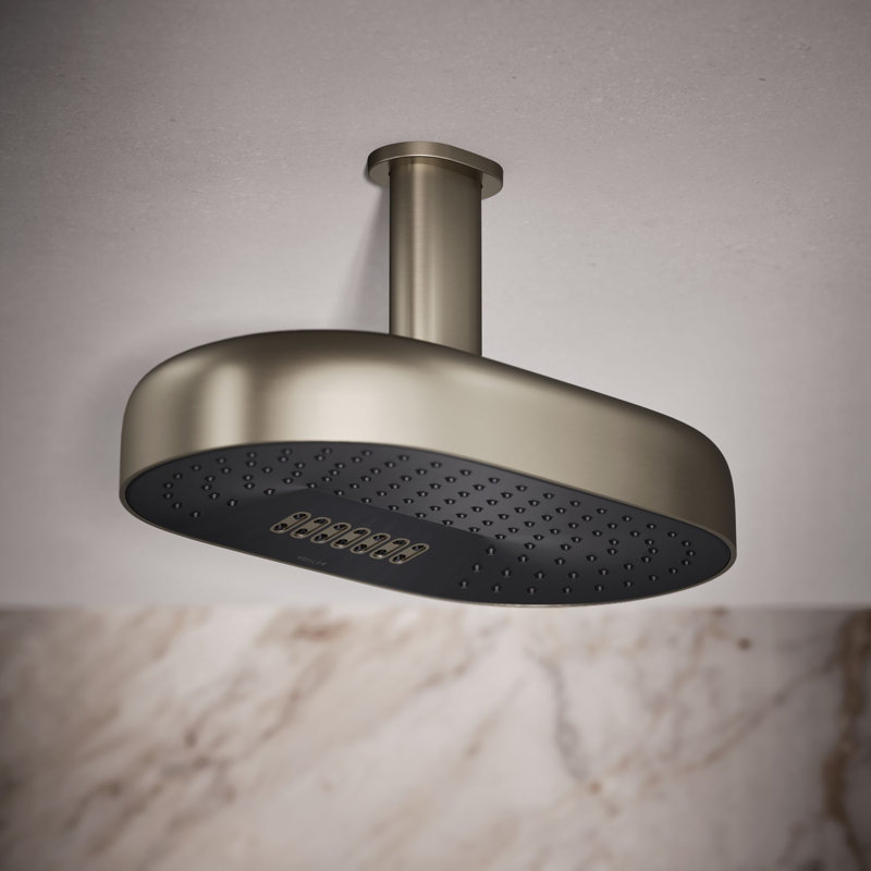 Statement Oblong 14" Two-Function 2.5 Gpm With Katalyst Air-Induction Technology, Vibrant  Brushed Nickel