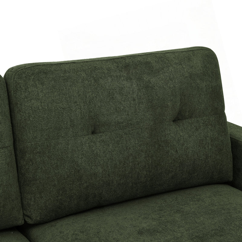 Canapé rembourré Mid-Century, Vert
