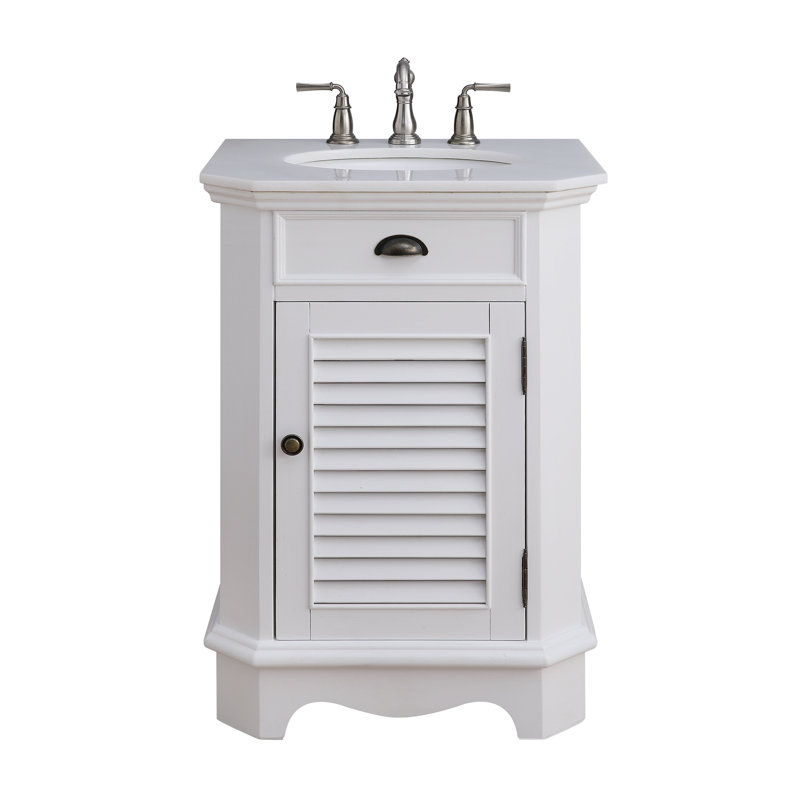 Ensemble de meuble-lavabo simple 24 po Britni, Blanc