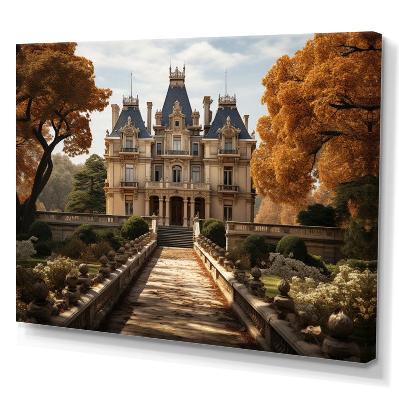 Masiah France Chateau Charisma - impression, H 24 po x l 32 po x P 1 po, Toile tendue