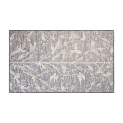 Machine Washable Gray Area Rug
