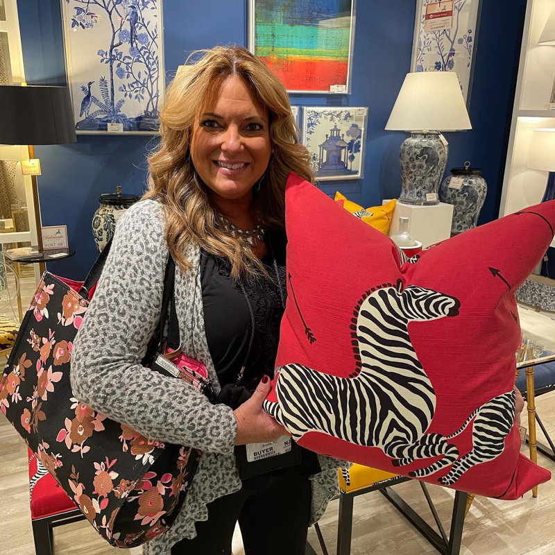 Coussin Zèbres, Rouge Masai