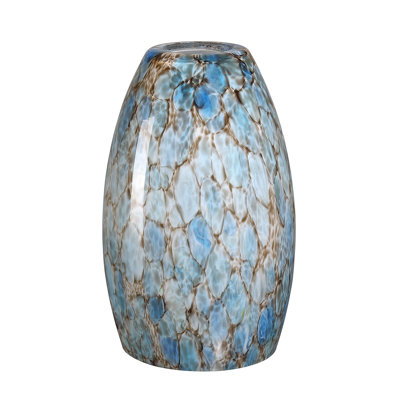 7.64 in. Stone Blue Art Glass Glass Globe Pendant Shade