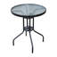 Outsunny Bistro Coffee Table Tempered Glass Top 60cm Diameter