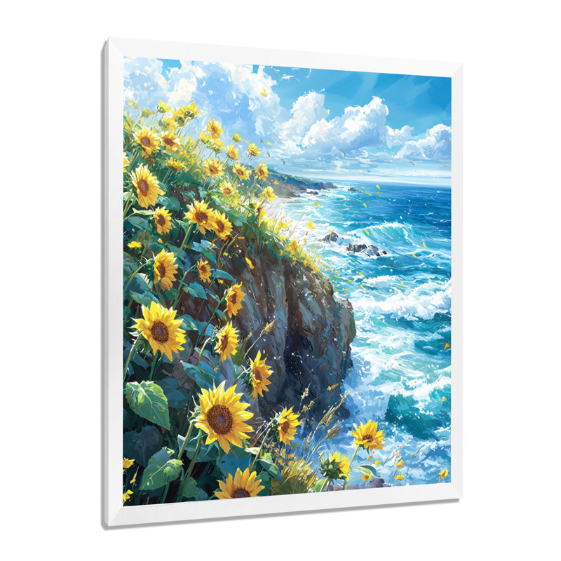 Dreylin - impressions sur toile florales, H 40 po x l 30 po, Reproduction encadrée d'une seule photo, Blanc