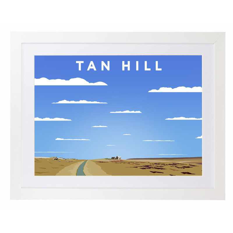 Tan Hill by Richard O'Neil - Print, White Wood Frame, 33.5 cm H x 43.5 cm W x 2.2 cm D