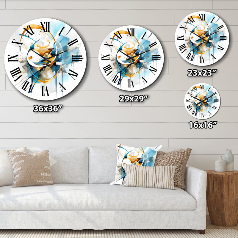 Horloge murale «Blue Abstract», Moyenne