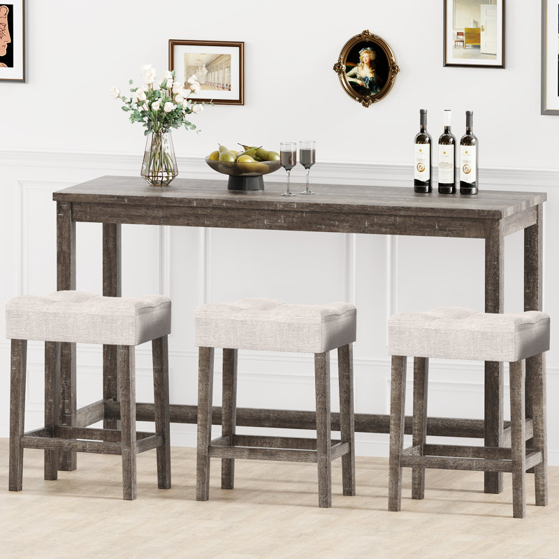 Mellisha 3-Person Counter Height Dining Set, Brown