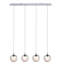 Luminaire suspendu linéaire à 4 lumières pour îlot de cuisine avec détails en cristal Heatherly-1306967314