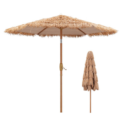 7.5FT Hula Thatched Tiki Umbrella with Crank (No Base)