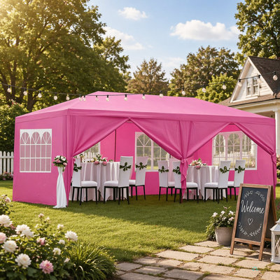 10X20' Wedding Party Canopy Tent Outdoor Gazebo With 6 Removable  Sidewalls