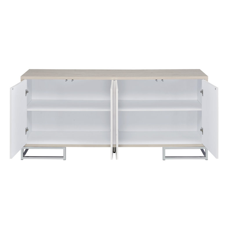 Meuble console et peinture effet marbre blanc - Solution de rangement élégante avec table basse et plateau effet marbre offrant un grand espace de rangement en dessous, idéale pour le salon.