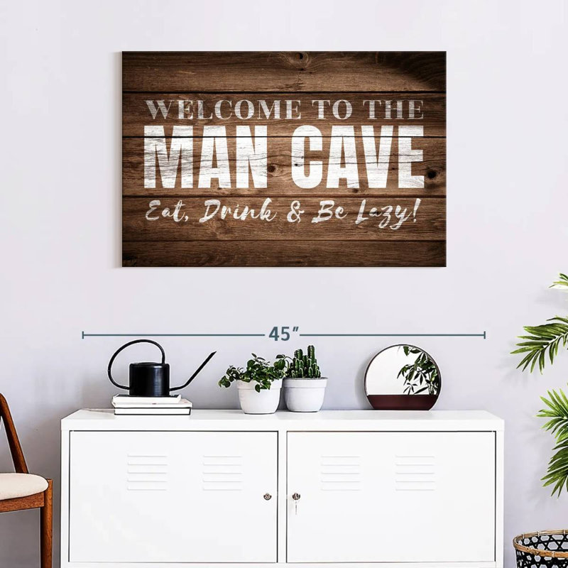 «Man Cave», impression sur toile, H 24 po x l 36 po x P 1,25 po
