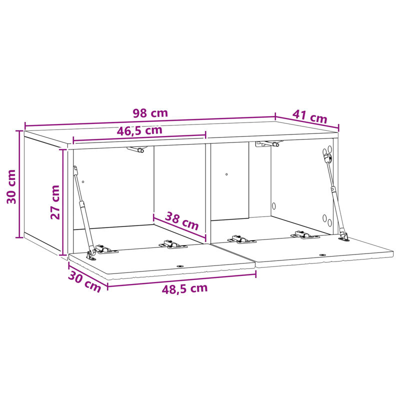 TV Stand, 11.81cm H x 38.98cm L x 16.14cm W
