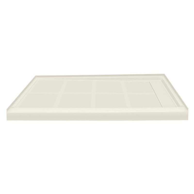 Linear 36-in L x 60-in W Single Threshold Alcove Shower Base Pan with Drain in Cameo, Right