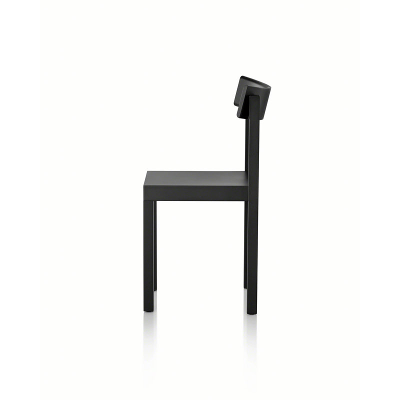 Primo Solid Wood Stacking Side Chair, Black