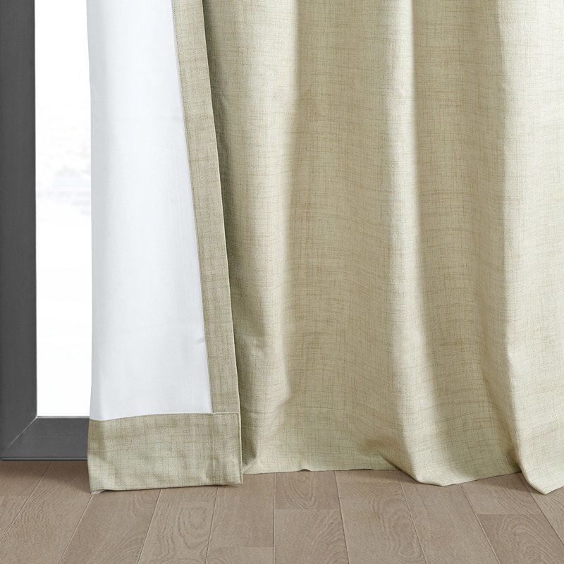 Rideaux occultant 100% occultant et isolant Bodwar, Beige clair naturel, 50 po x 108 po